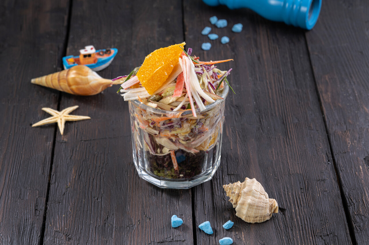 Coleslaw Crab Salad