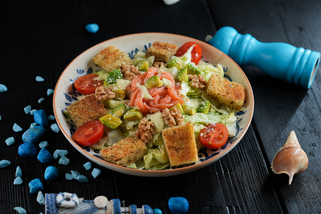 Salmon Caesar Salad